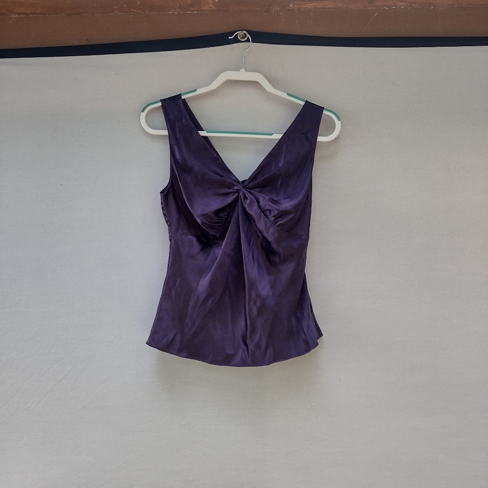 NWT Limited 100% silk purple tank size M